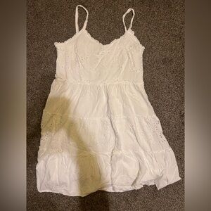 White Lace Mini Dress